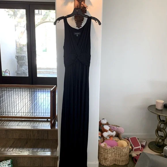 Karen Kane soft brushed jersey cotton maxi dress w empire bust ruching.  NWOT, Sm